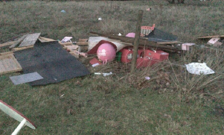 Chobham tornado ruins a playhouse