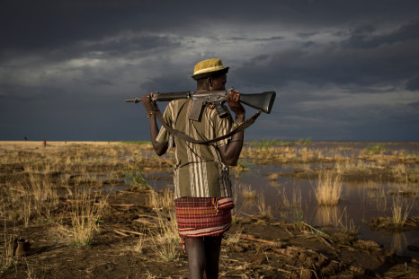 Armed Man Lake Turkana Kenya