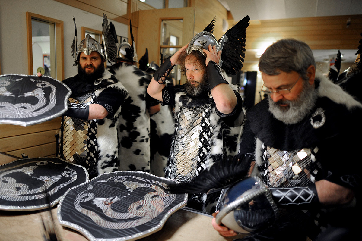 up helly aa getting ready