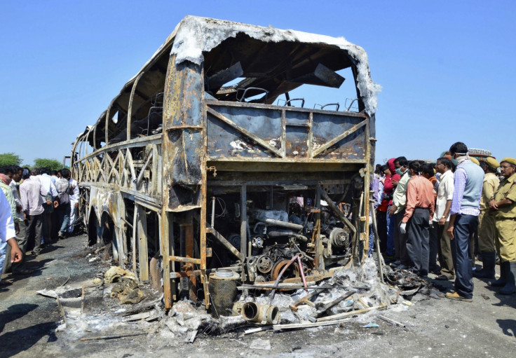 India bus fire