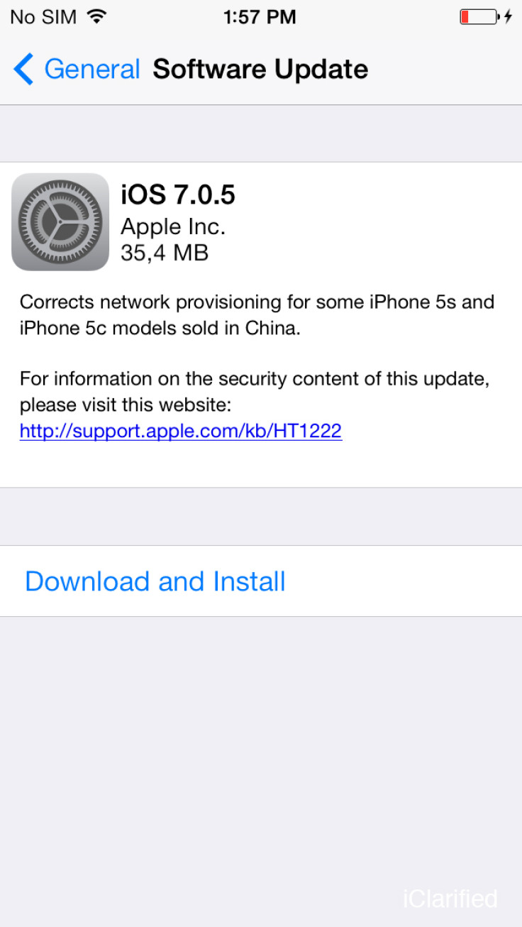 Apple Rolls Out iOS 7.0.5 with Bug-Fixes for iPhone 5s and 5c [Download Links], Evasi0n7 Jailbreak Still Working