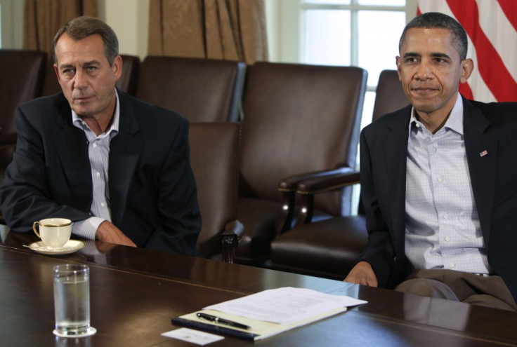 U.S. President Barack Obama (R) and House Speaker John Boehner (R-OH)