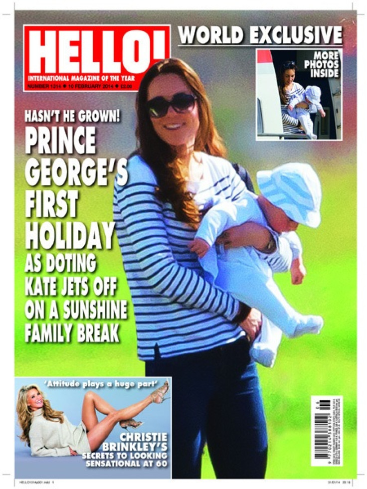 Hello cover of Prince George and Kate Middleton