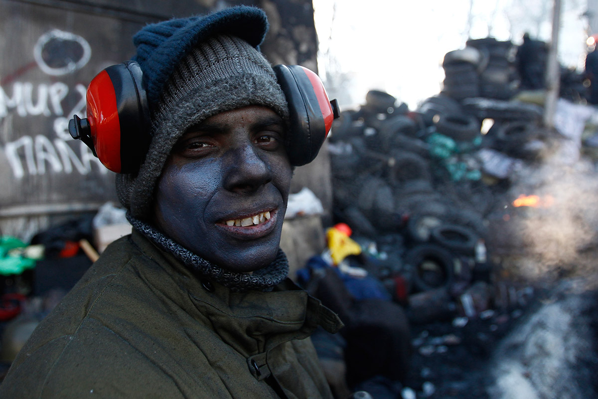 black face headphones