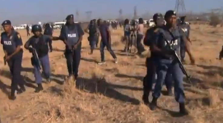 Police during Marikana massacre