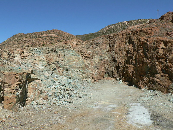 Blue mine in Springbok,  South Africa