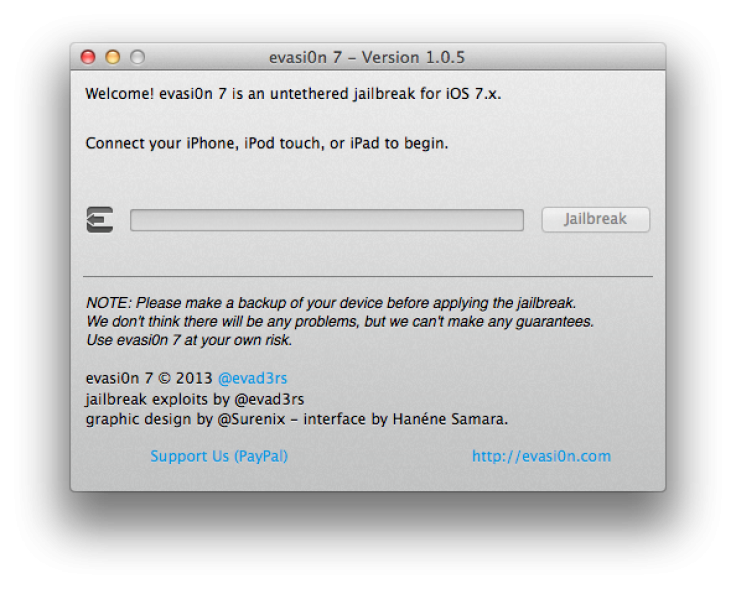 Evasi0n7 1.0.5 Released: How to Jailbreak iOS 7.0.5 Untethered on iPhone, iPad and iPod Touch