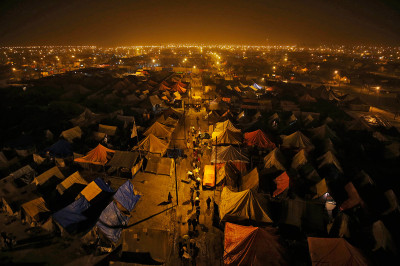 tent city night