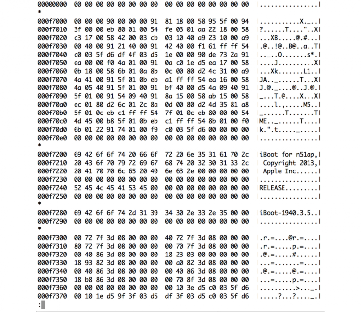 Winocm Decodes iBoot Exploit for 64-bit iPhone 5s, Reveals System Dump Data