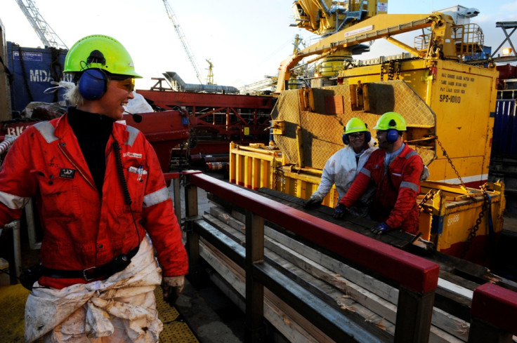 Oil Workers Oseberg Oil Field North Sea