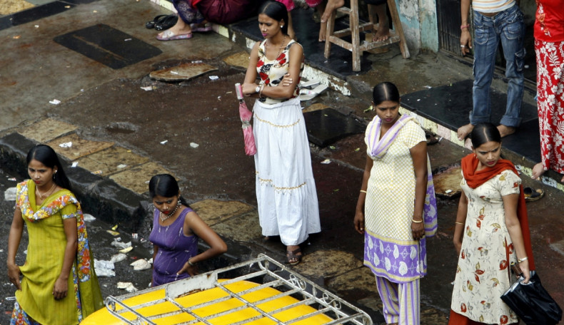 Sex workers in Mumbai's red light district.