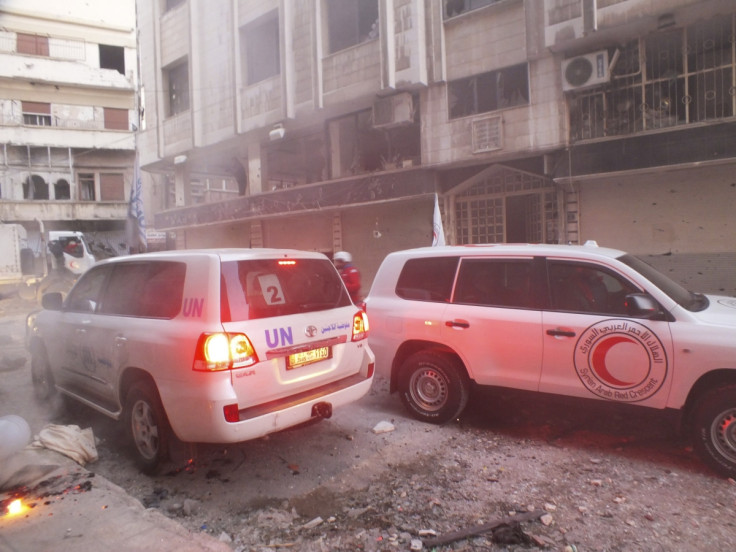Syria aid convoy attack in Homs