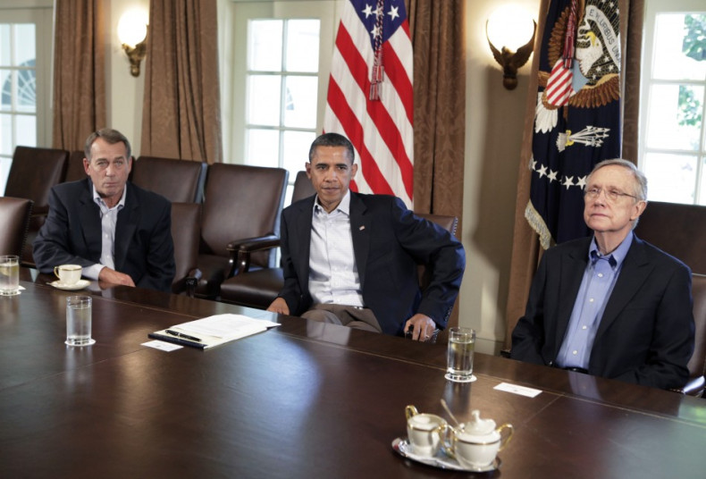 President Barack Obama meets with House Speaker John Boehner about the debt limit in Washington