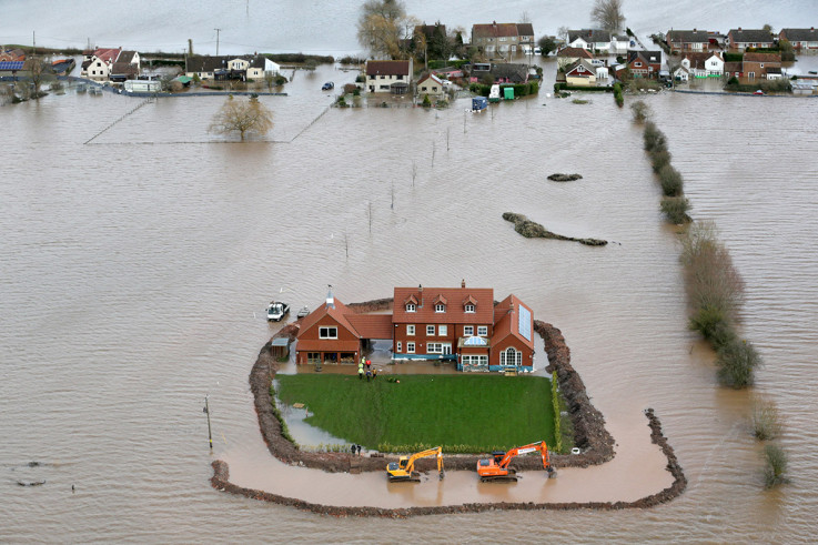 flood aerial house