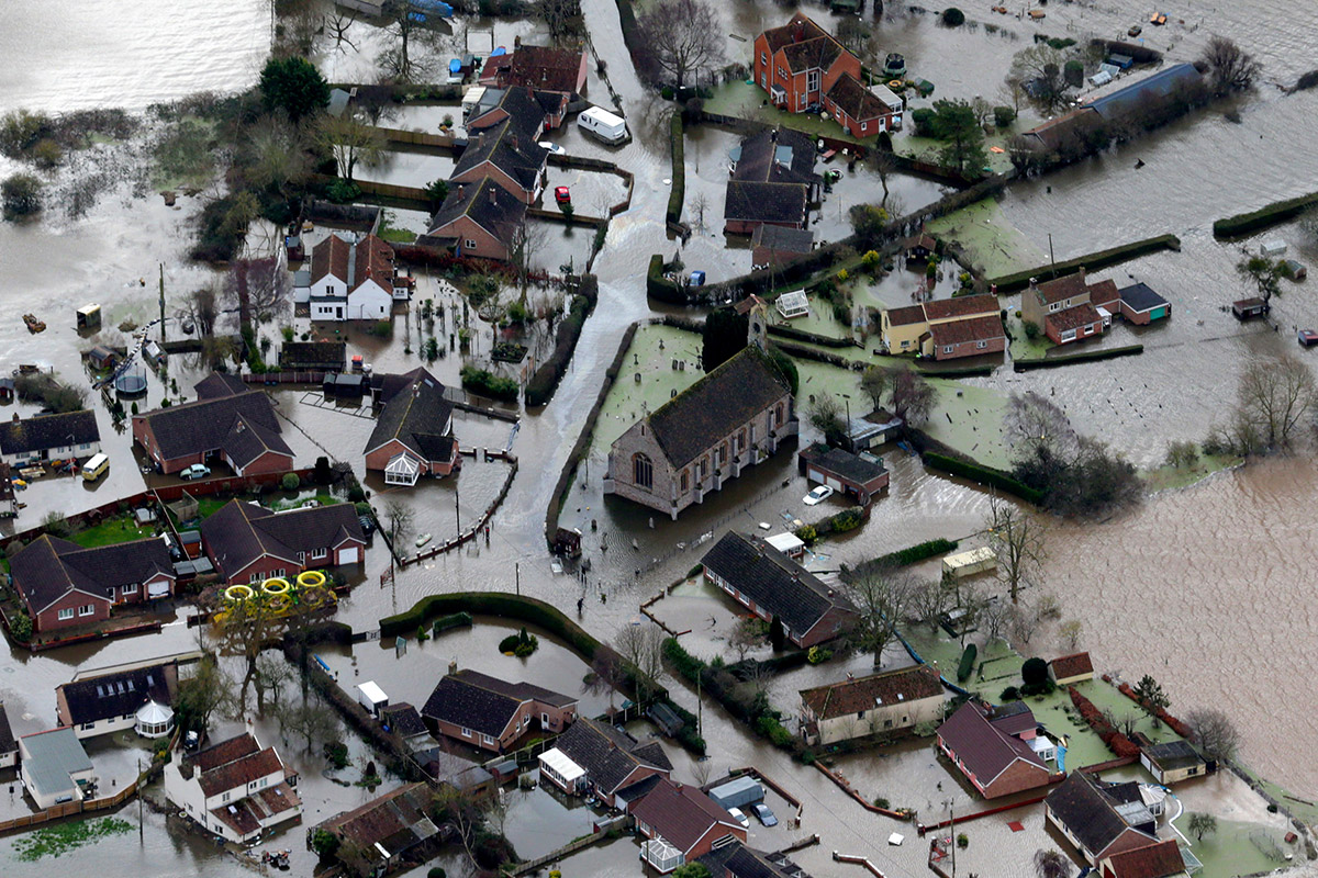 UK Flooding Crisis: Aerial Photos of the Somerset Levels