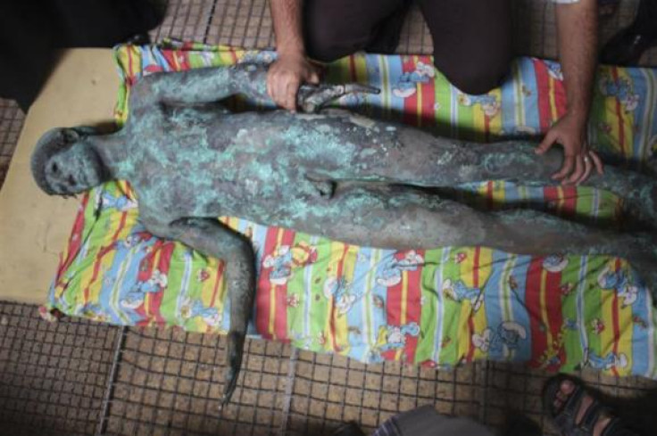 Apollo statue appeared in the Gaza Strip after a fisherman reportedly discovered it in the sea