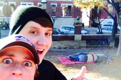 Selfie with homeless