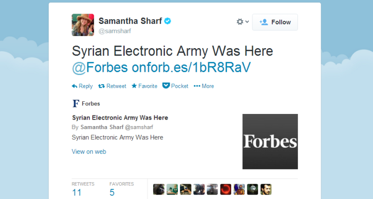 Syrian Electronic Army Hacks Forbes.com