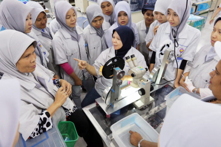 Apple workers being trained in a semiconductor factory in Kuala Lumpur, Malaysia