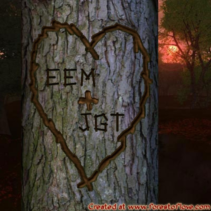 Forest of Love: Carve your initials in a virtual tree