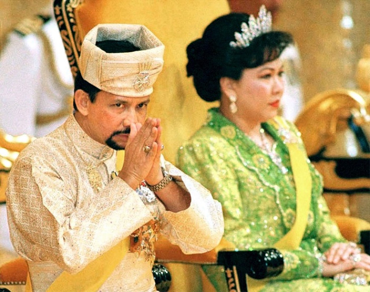 Mariam Azim pictured with Sultan Hassanal Bolkiah of Brunei at his 53rd birthday celebration.