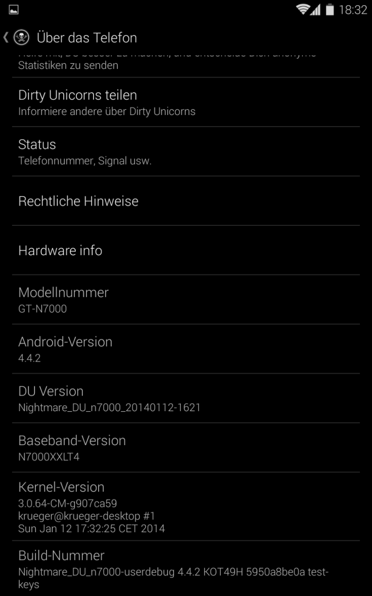 Update Galaxy Note N7000 to Android 4.4.2 KitKat via Dirty Unicorns ROM