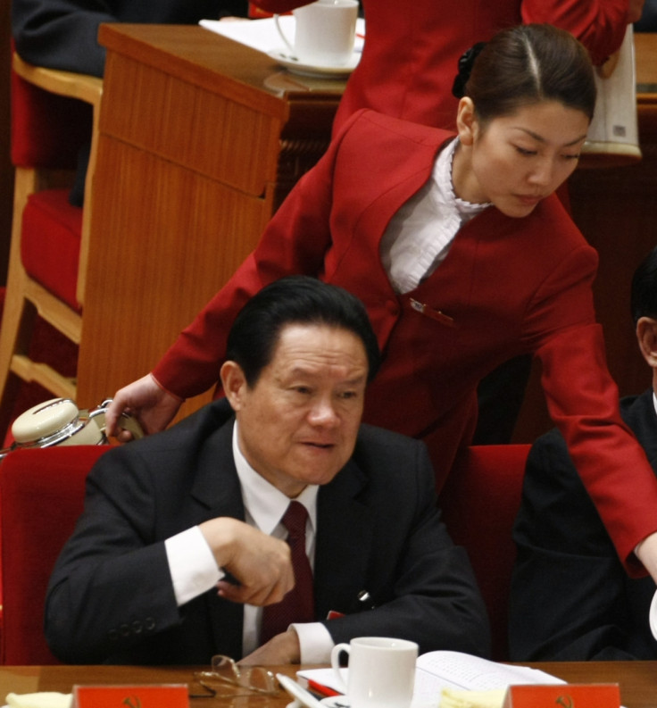 Former China Public Security Minister Zhou Yongkang attends the opening ceremony of the 17th Party Congress at the Great Hall of the People in Beijing in 2007.