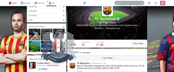 Barcelona FC Twitter Account Hacked Syrian Electronic Army