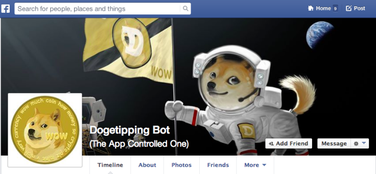DogeTipping App Facebook Dogecoin