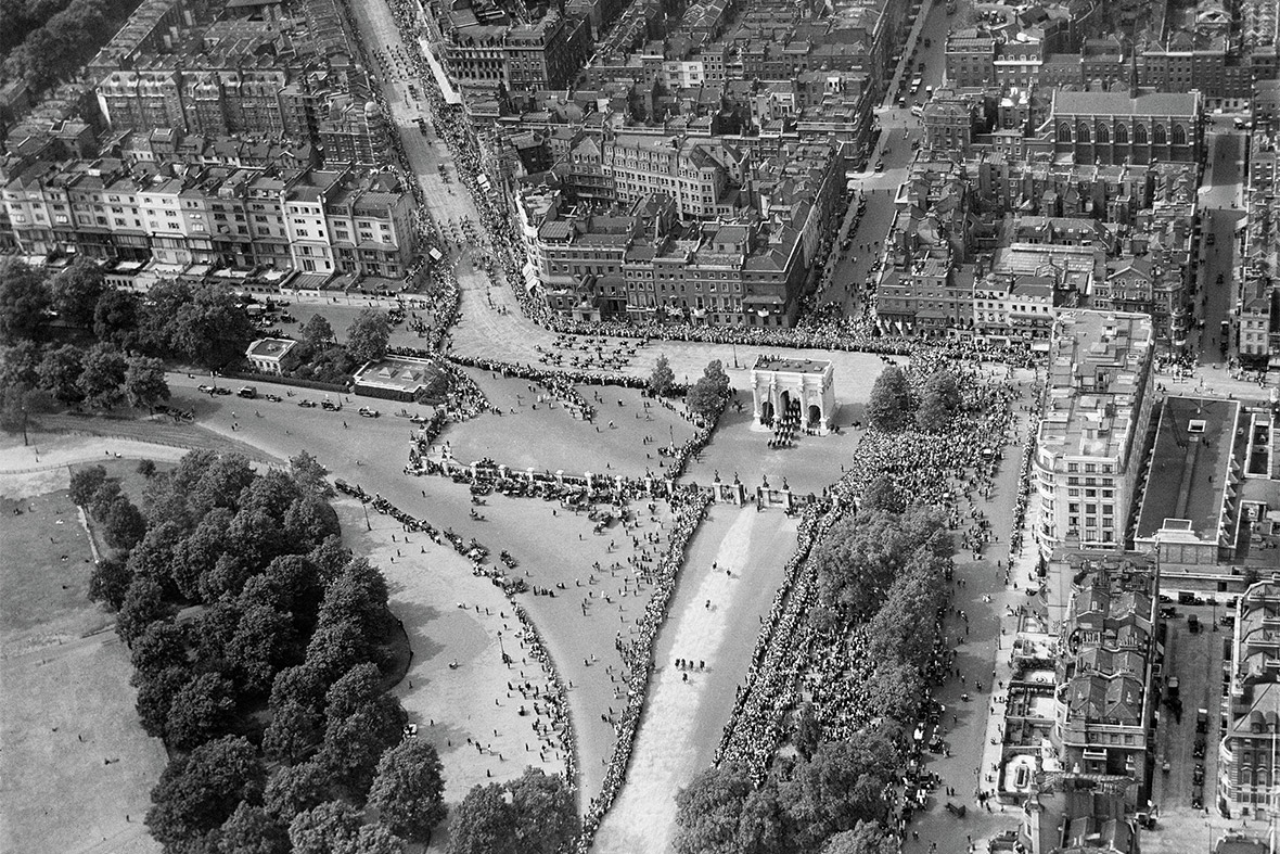 Hyde Park, the homecoming parade of the Prince of Wales, 1922