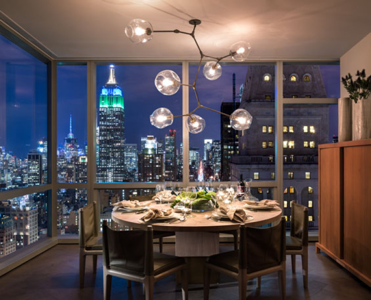 All Yabu Pushelberg interiors offer dining areas with northern views overlooking the Empire State Building and Madison Avenue.