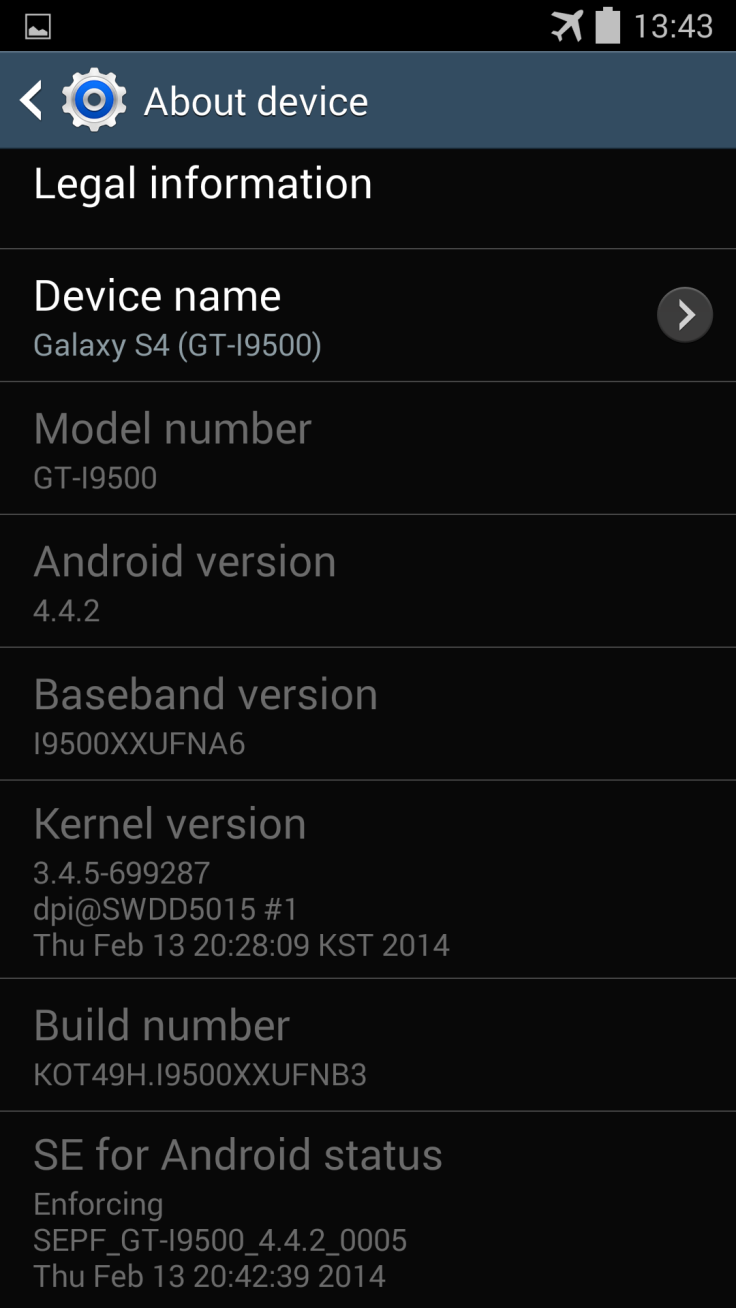 Samsung Rolls Out Android 4.4.2 I9500XXUFNB3 KitKat Update for Galaxy S4