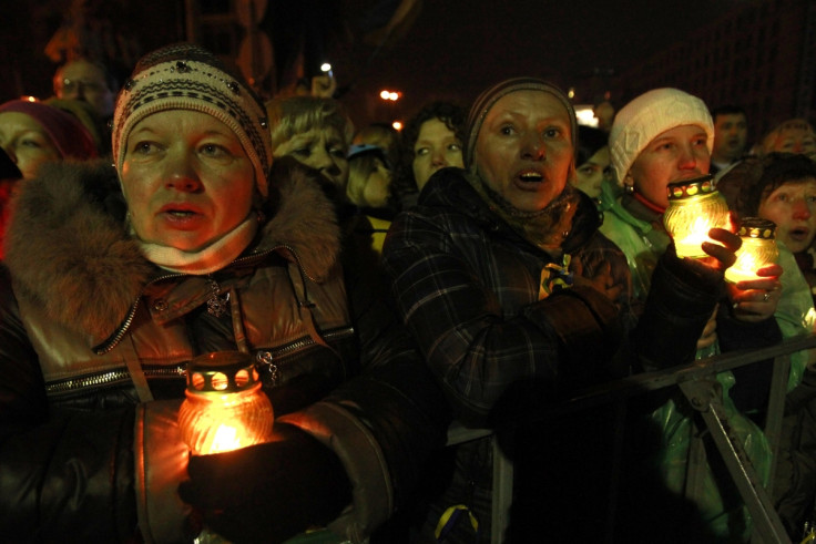 Ukrainian anti government protesters