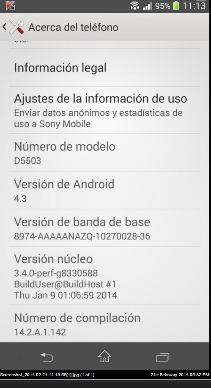 Android 4.3 14.2.A.1.142 Jelly Bean