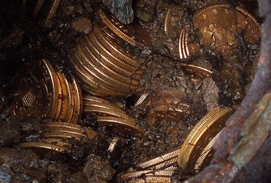 gold coins hoard