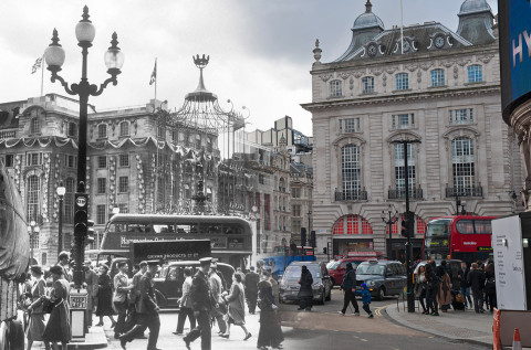 Piccadilly Circus; June 1953