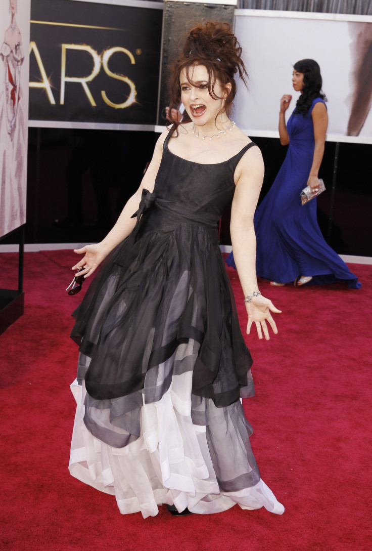 Helena Bonham Carter in her layered Vivienne Westwood gown looked more like she walked straight from her bed to the 85th Academy Awards in Hollywood, California February 24, 2013.