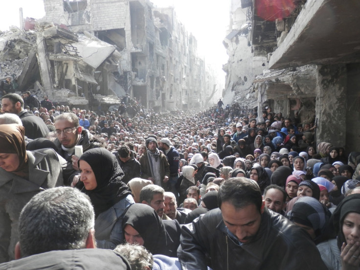 Yarmouk Syria Food UN Queue Middle East Development United Nations
