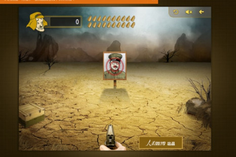 The Shoot the Devils game features targets attached to images of 14 Class A Japanese war criminals.