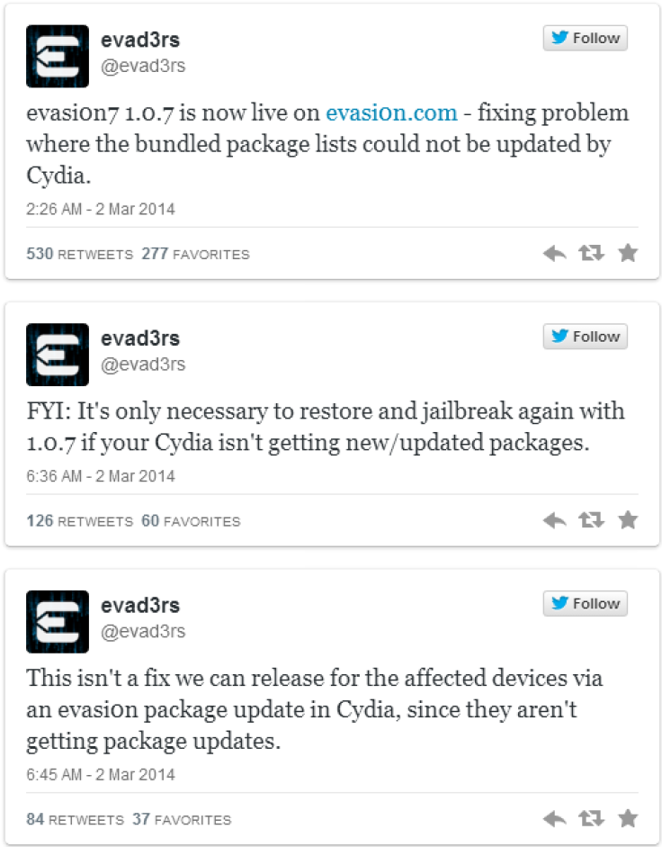 Evasi0n7 1.0.7 Released: How to Jailbreak iOS 7.0.6 Untethered with Fix for Cydia Package List Issue