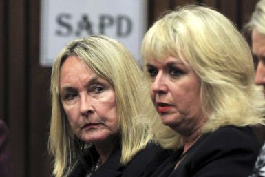 June Steenkamp arrives at court for the first day of the murder trial of Oscar Pistorius, who killed her daughter Reeva Steenkamp