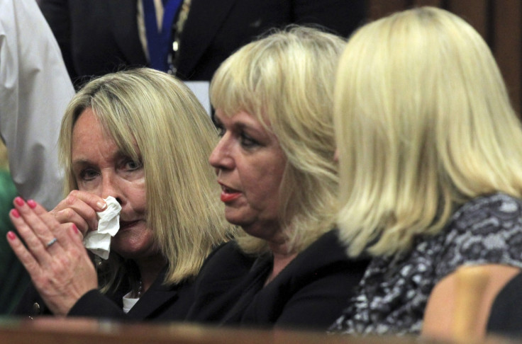 June Steenkamp appears emotional at North Gauteng High Court for the start of murder trial of Oscar Pistorius