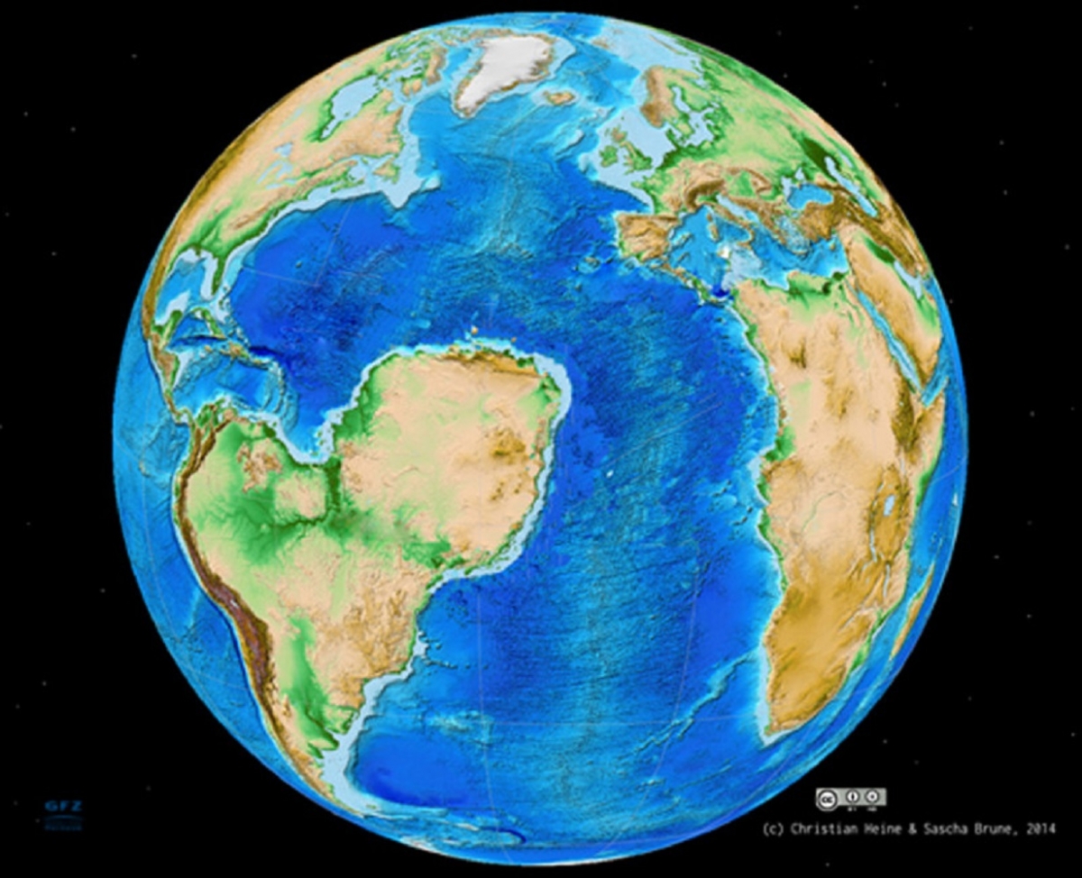 Map of How Earth Would Have Looked if Supercontinent Gondwana Had