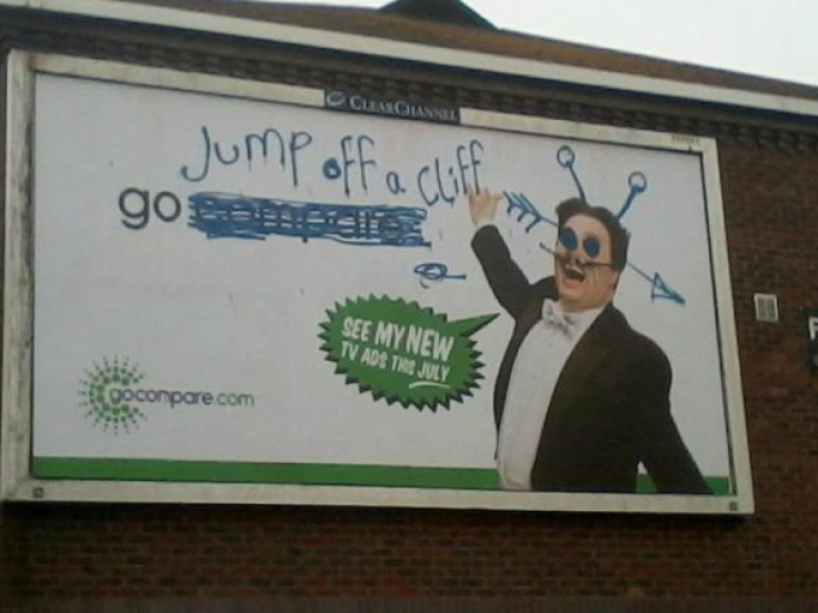 Gocompare billboards were 'defaced'