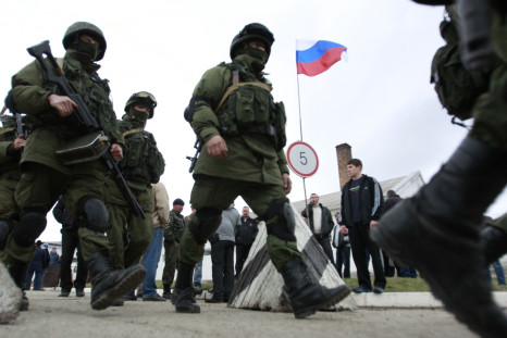 Russian troops in Ukraine's Crimea