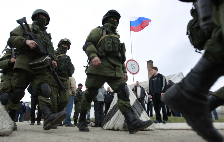 Russian troops in Ukraine's Crimea