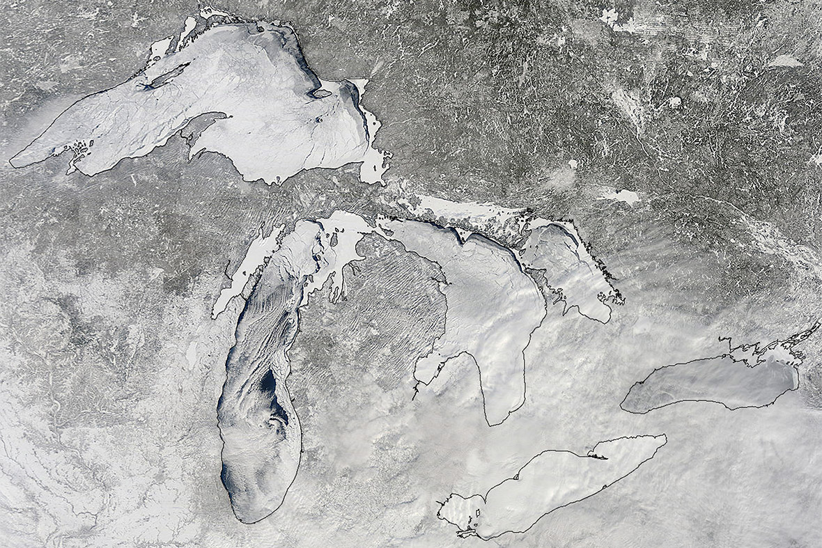 Great Lakes frozen