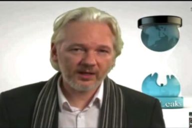 Julian Assange speaking live on Skype to the SXSW 2014 audience on Saturday