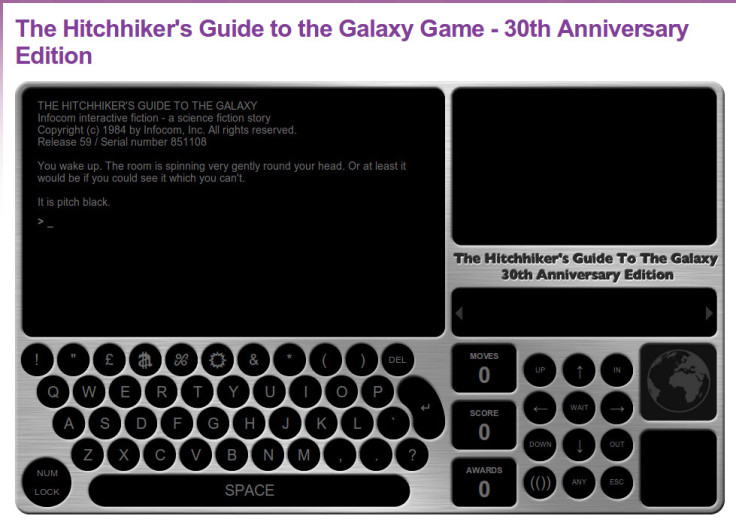 the hitchhikers guide to the gaalxy game