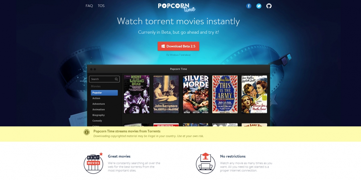 is popcorn time app safe